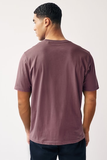 Purple Regular Fit Essential Crew Neck T-Shirt