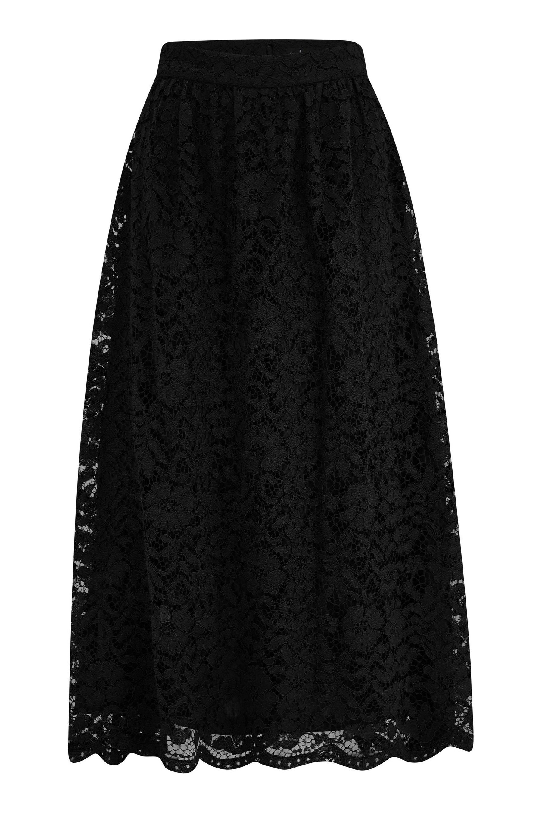Buy Pour Moi Black Sandie Corded Lace Midi Skirt from the Next UK online shop