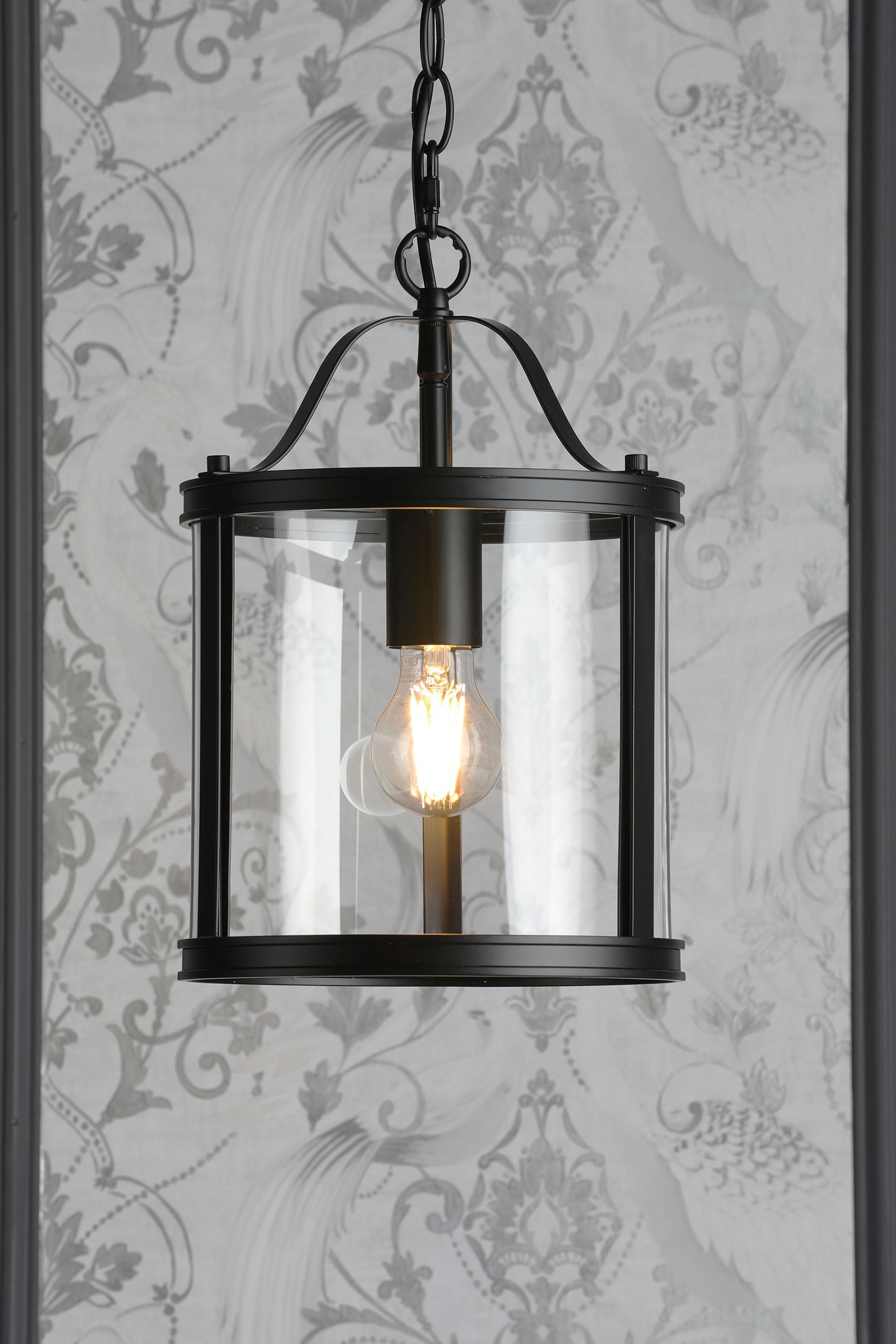 Laura Ashley Black Harrington 1 Light Pendant Ceiling Light