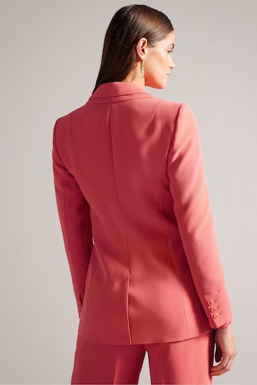 Ted Baker Pink Bertaah Single Breasted Feature Collar Blazer