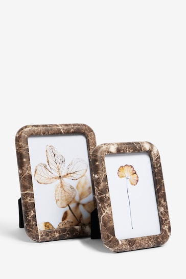 Brown Marble Effect Photo Frame