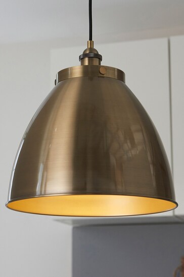 Gallery Home Antique Brass Langley Pendant Ceiling Light