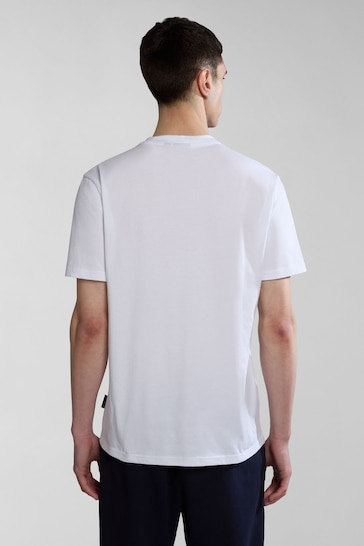 Napapijri Frame Graphic Logo White Short Sleeve T-Shirt