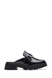 Clarks Black Leather Stayso Free Loafer Mule Shoes - Image 3 of 10