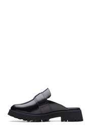 Clarks Black Leather Stayso Free Loafer Mule Shoes - Image 4 of 10