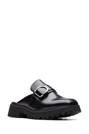 Clarks Black Leather Stayso Free Loafer Mule Shoes - Image 5 of 10