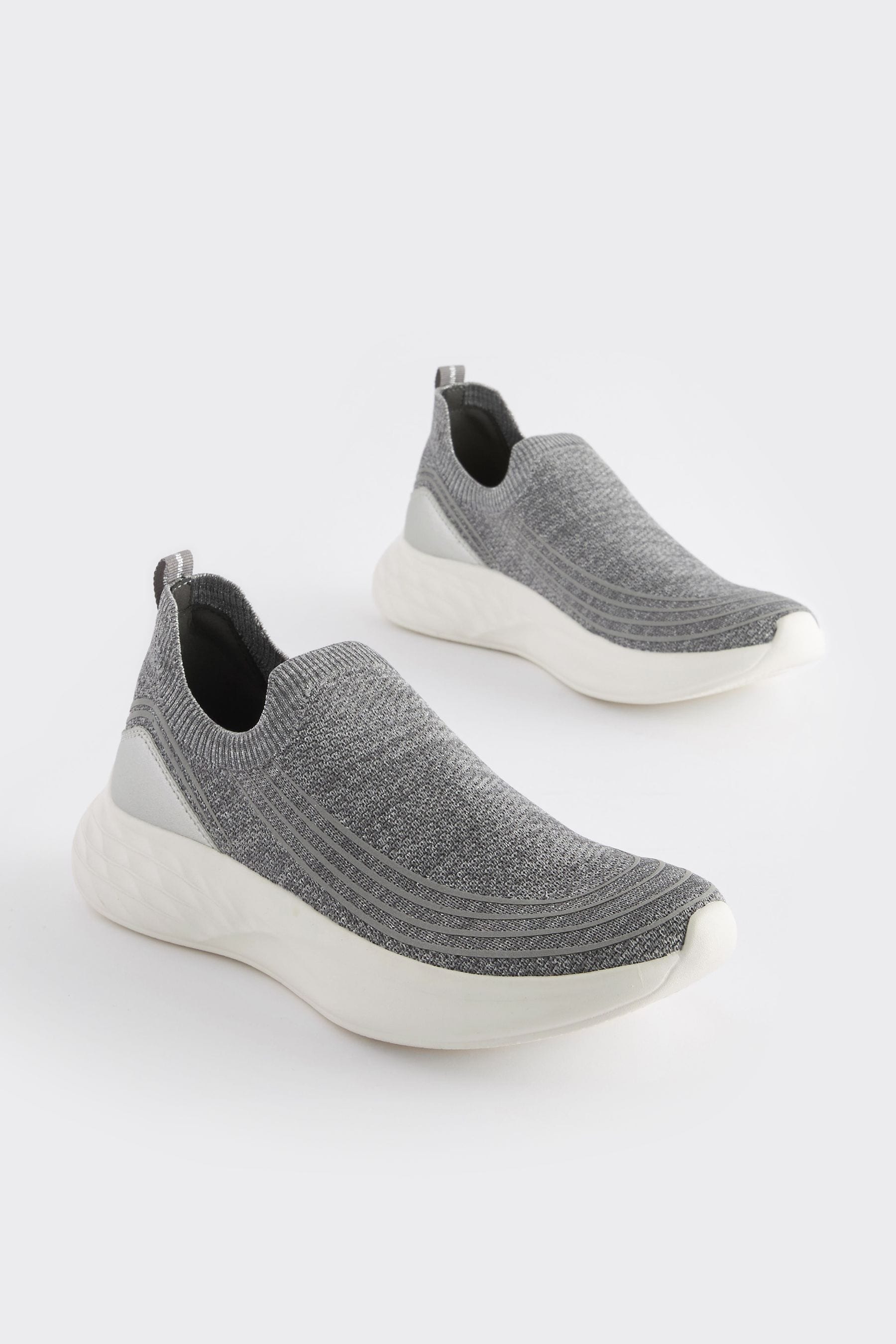 Buy Grey Active Sports Slip On Trainers from Next Luxembourg