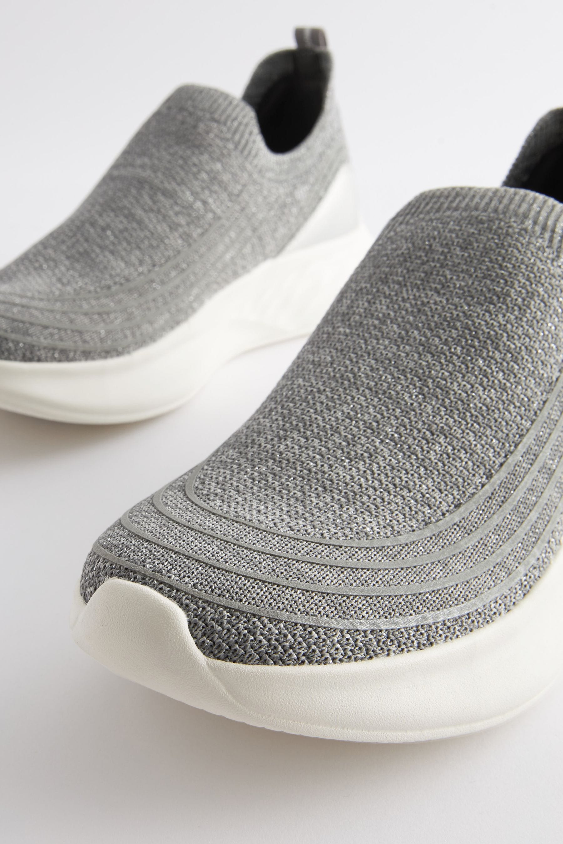 Buy Grey Active Sports Slip On Trainers from Next Luxembourg