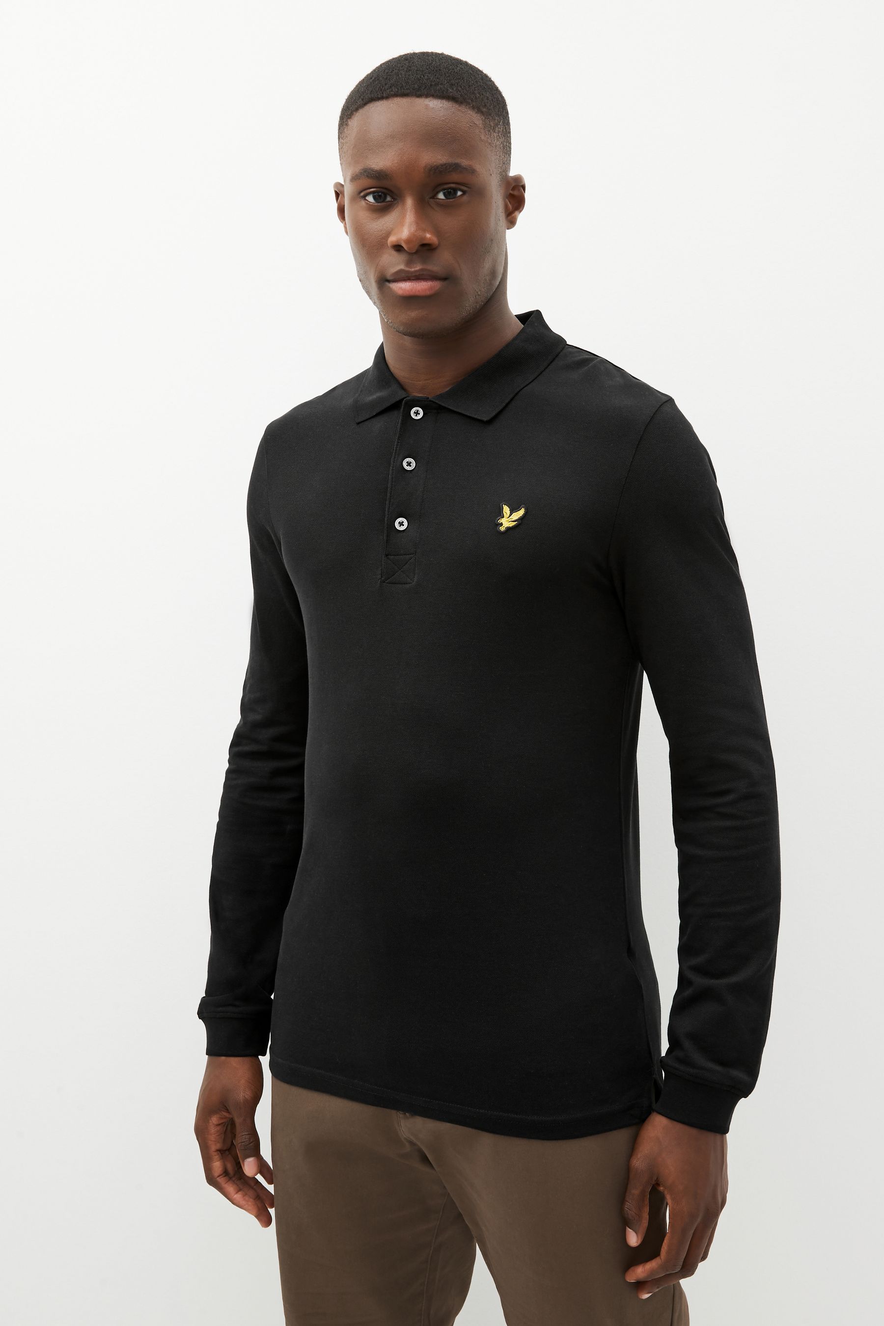 Long sleeve polo shop lyle and scott