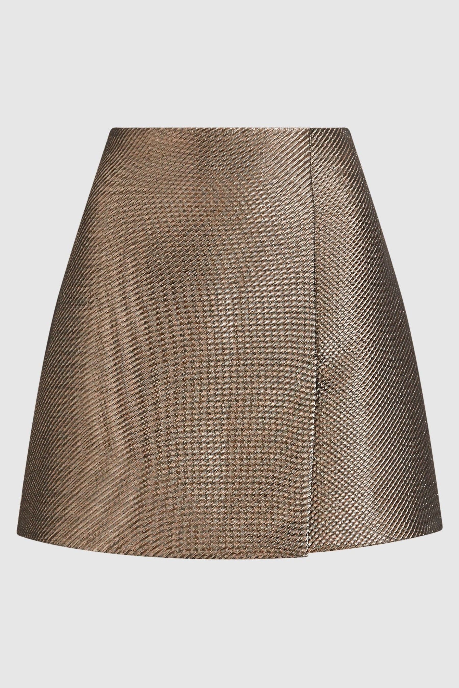 Buy Reiss Gold Louisa Metallic Mini Skirt from Next Luxembourg