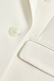 Reiss White Mabel Modern Fit Wool Double Breasted Blazer - Image 7 of 7