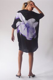 Religion Purple Strike Tunic With Large Floral Placement In Seasonal Colours - Image 2 of 6