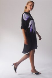 Religion Purple Strike Tunic With Large Floral Placement In Seasonal Colours - Image 3 of 6