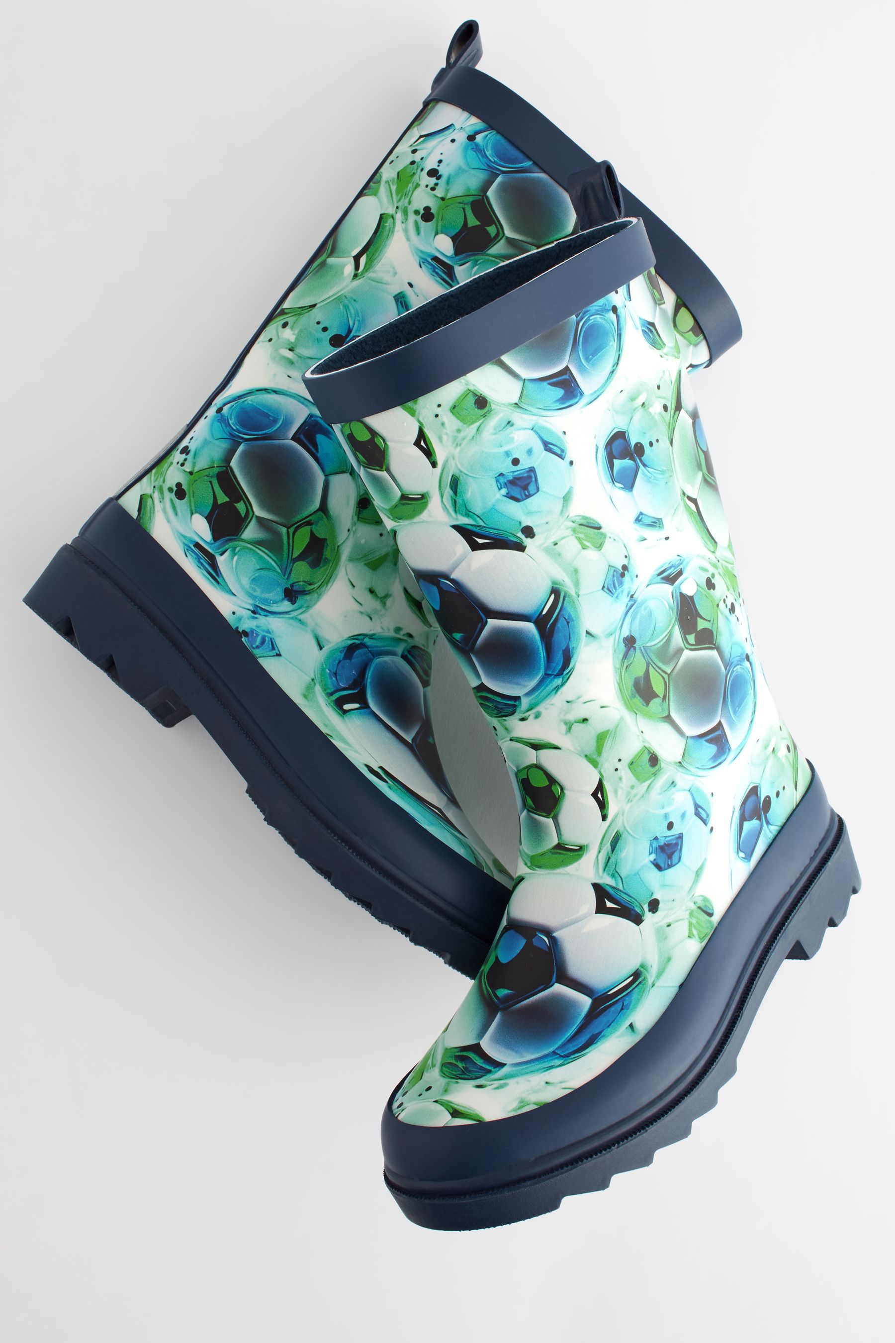 Green Football Rubber Wellies