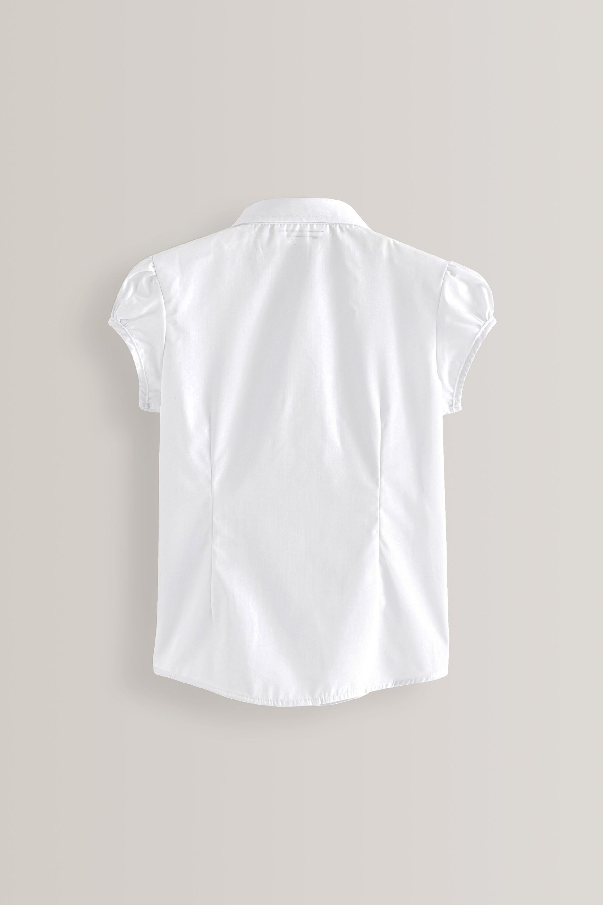 White 5 Pack Puff Sleeve School Shirts (3-16yrs) - Image 5 of 7
