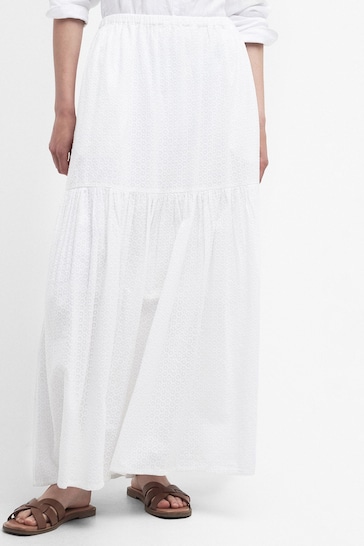 Barbour® White Kelly Broderie Anglaise Skirt