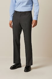 Charcoal Grey Textured Smart Trousers - Image 1 of 9