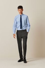 Charcoal Grey Textured Smart Trousers - Image 2 of 9