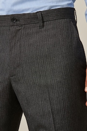 Charcoal Grey Textured Smart Trousers - Image 4 of 9