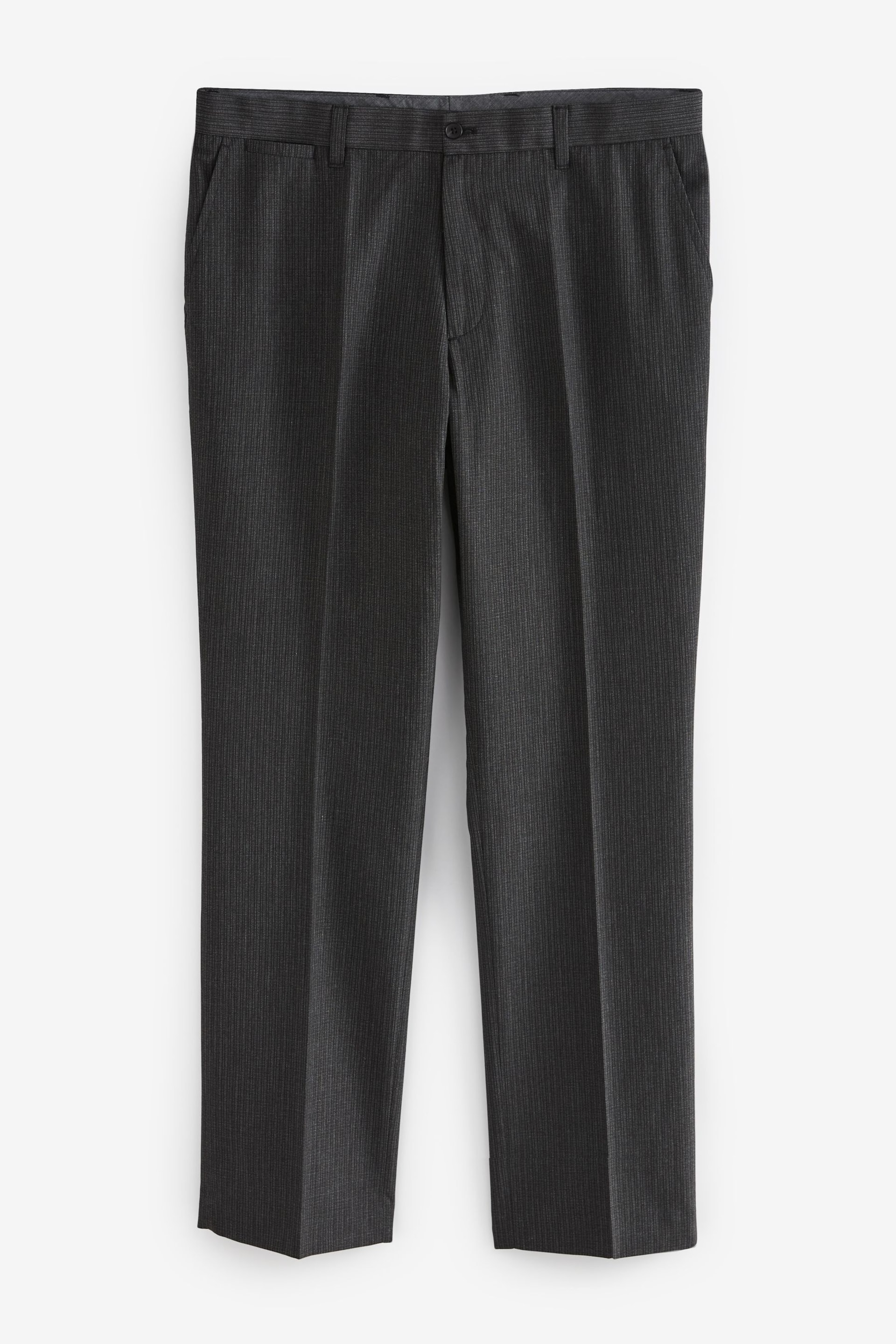 Charcoal Grey Textured Smart Trousers - Image 5 of 9