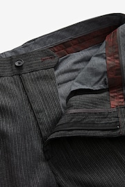 Charcoal Grey Textured Smart Trousers - Image 6 of 9