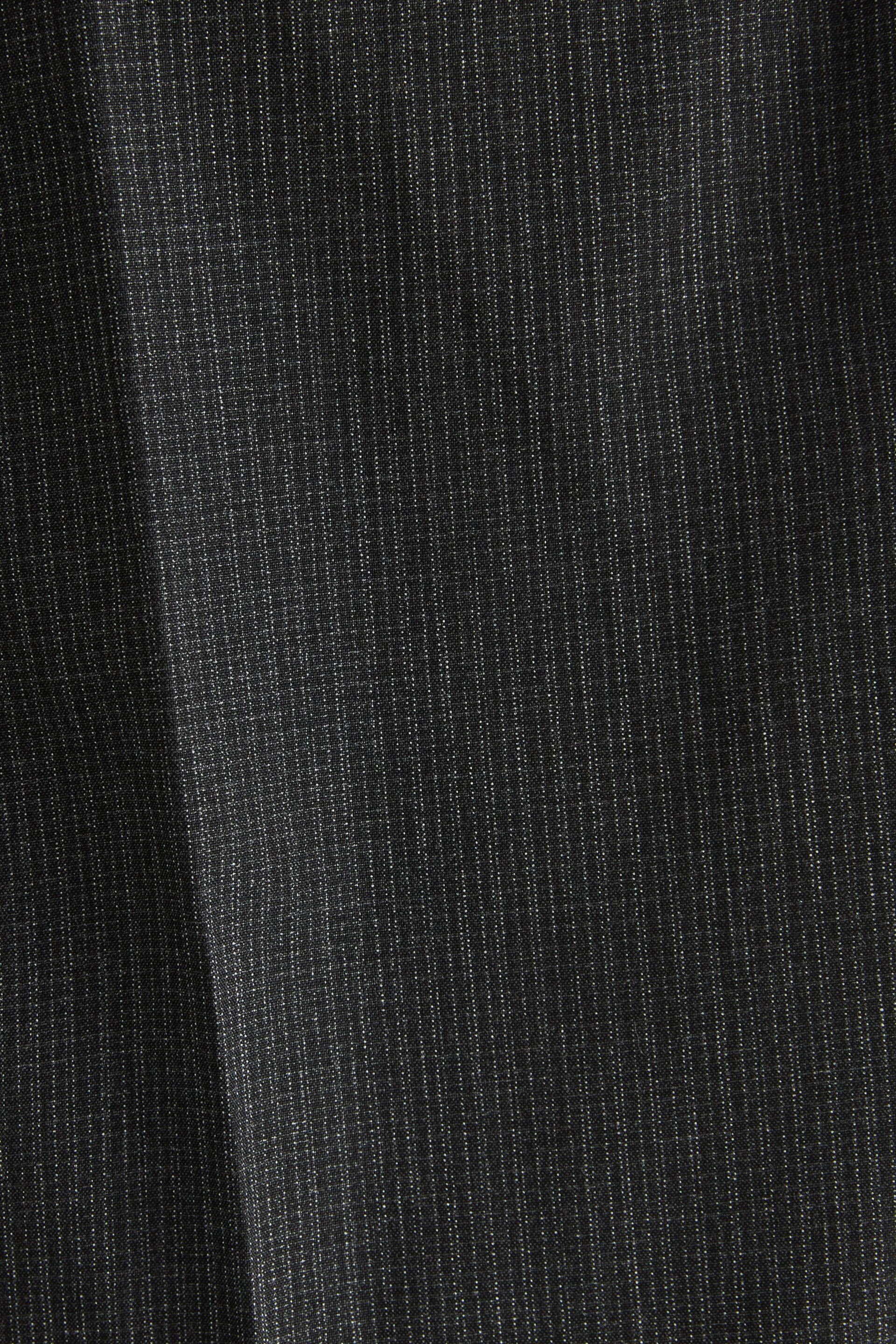 Charcoal Grey Textured Smart Trousers - Image 7 of 9