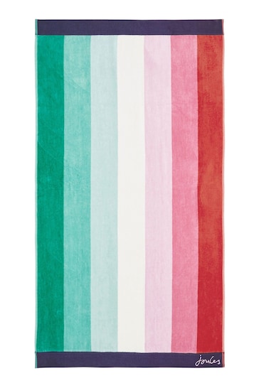Joules Pink Indienne Stripe Towel