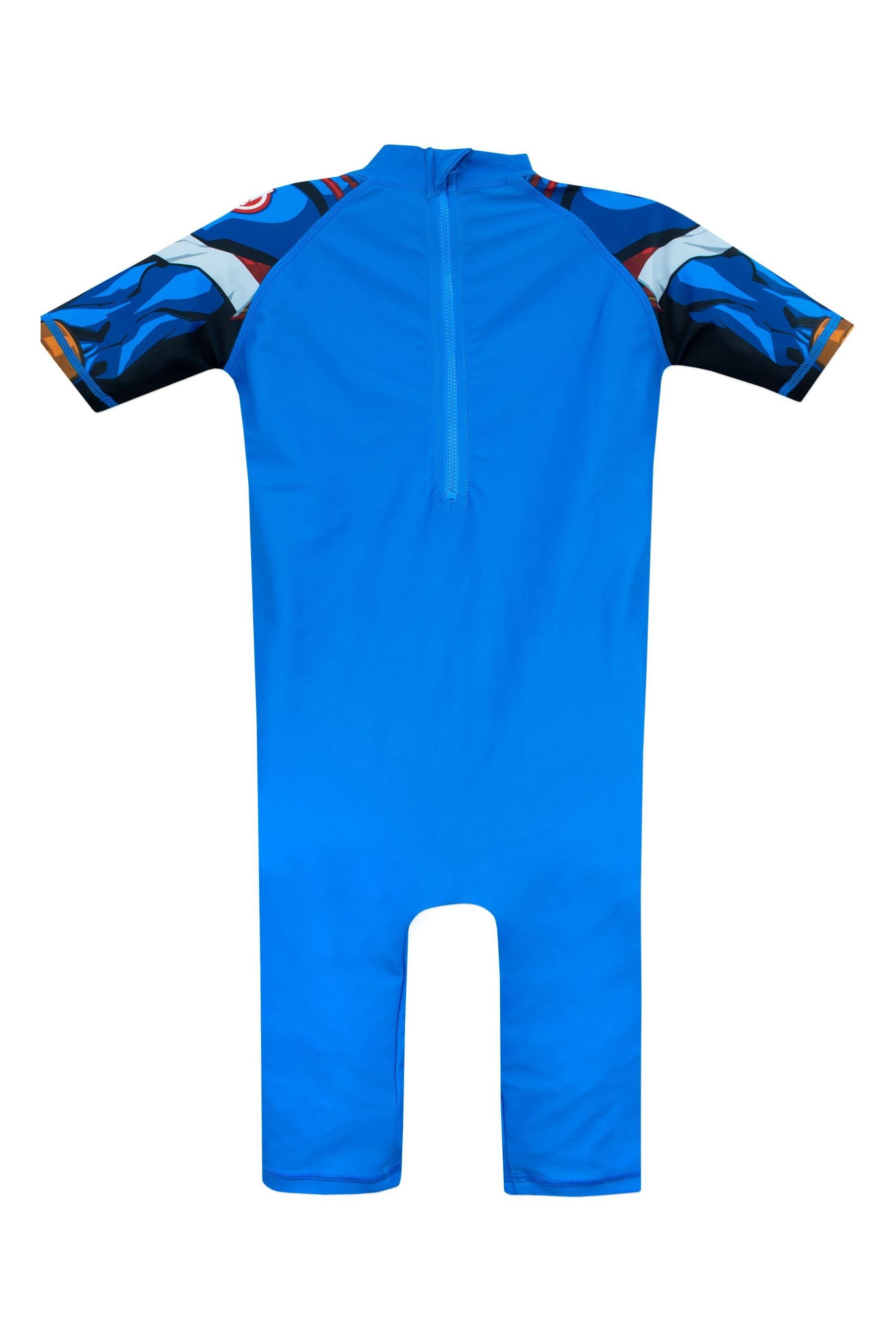Buy Character Blue white Captain America Swimsuit from the Next UK online shop