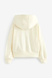 Cream Neutral Zip Through Hoodie (3-16yrs) - Image 5 of 6