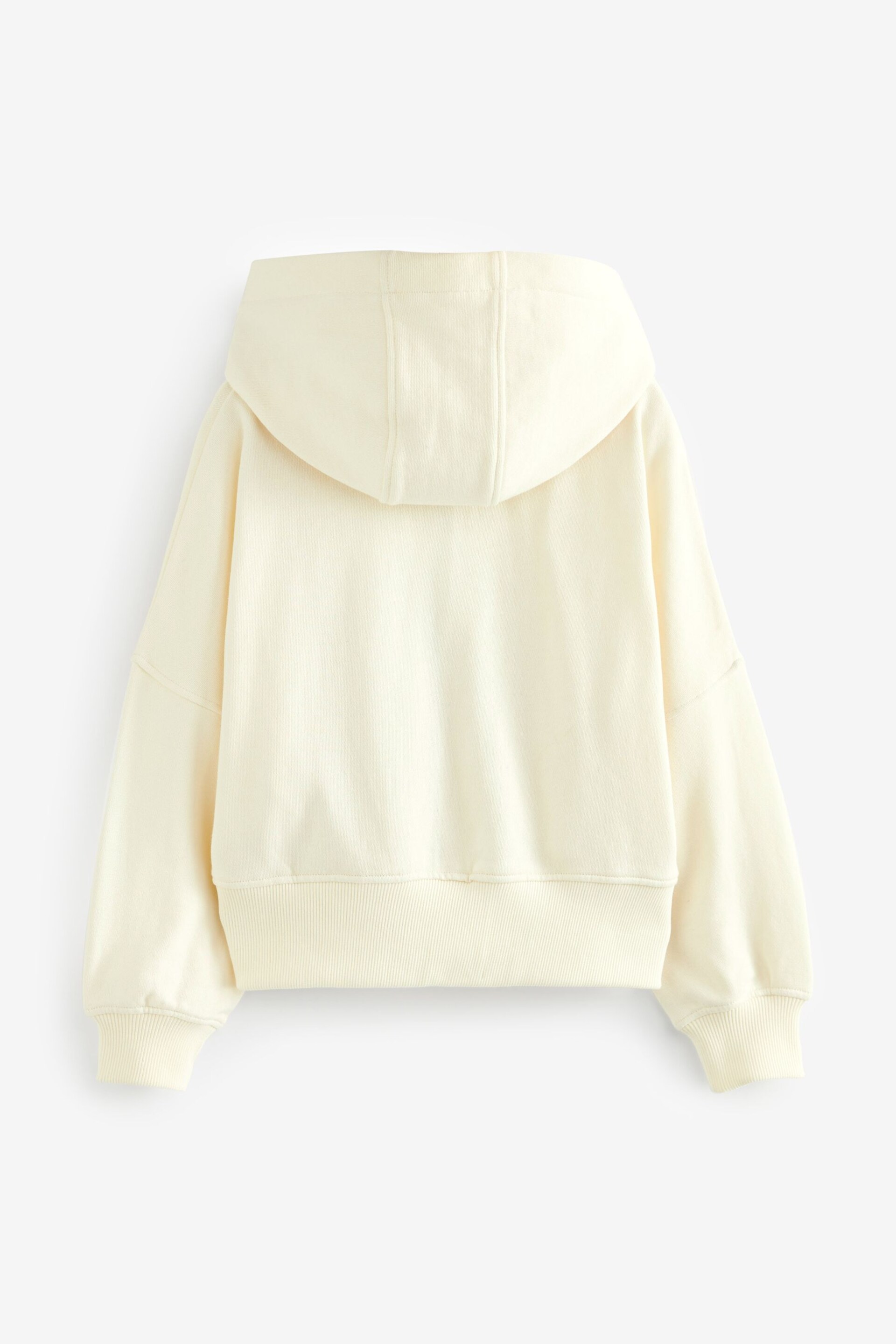 Cream Neutral Zip Through Hoodie (3-16yrs) - Image 5 of 6