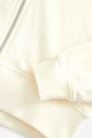 Cream Neutral Zip Through Hoodie (3-16yrs) - Image 6 of 6