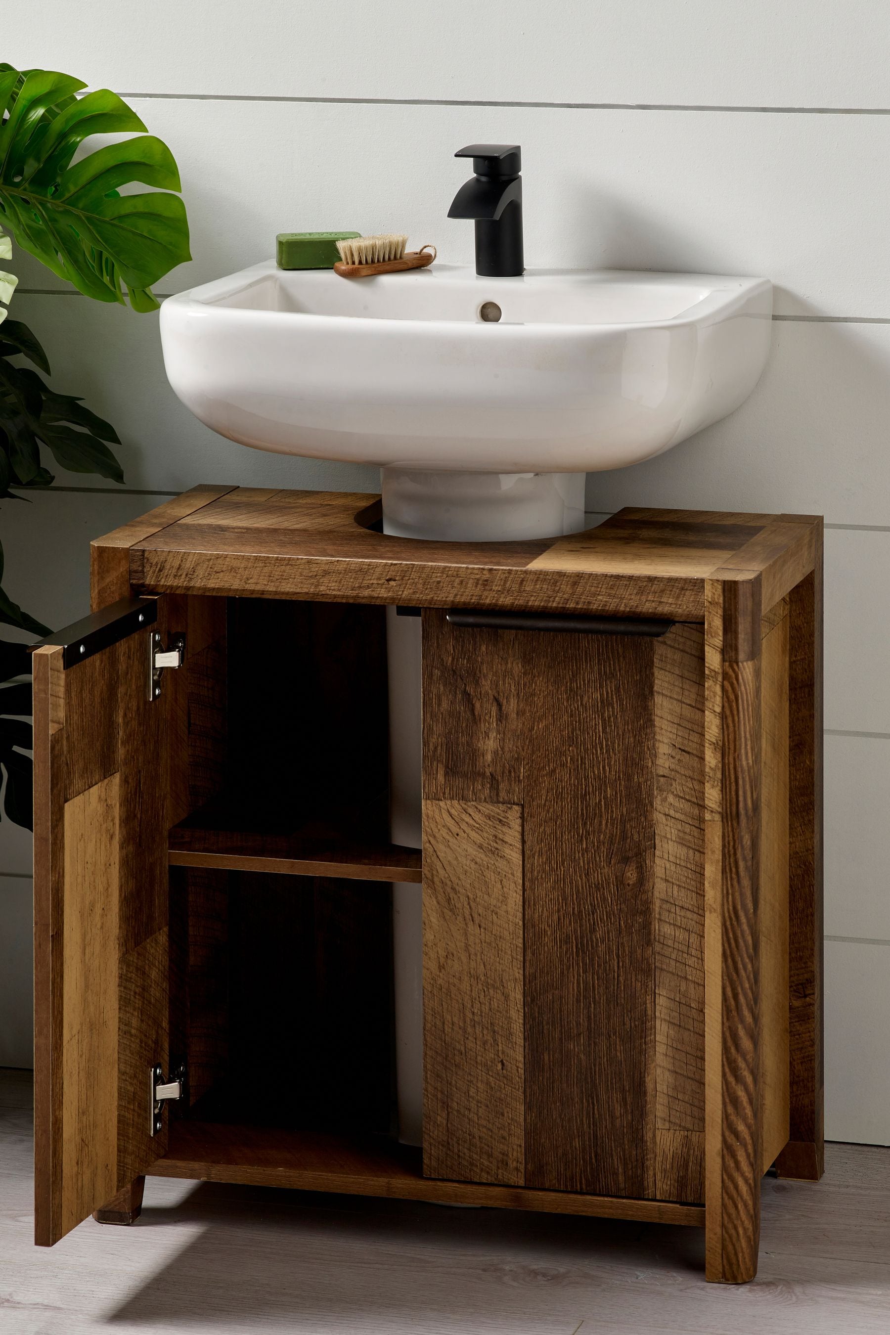 Buy Natural Bronx Oak Effect Under Sink Storage Unit from the Next