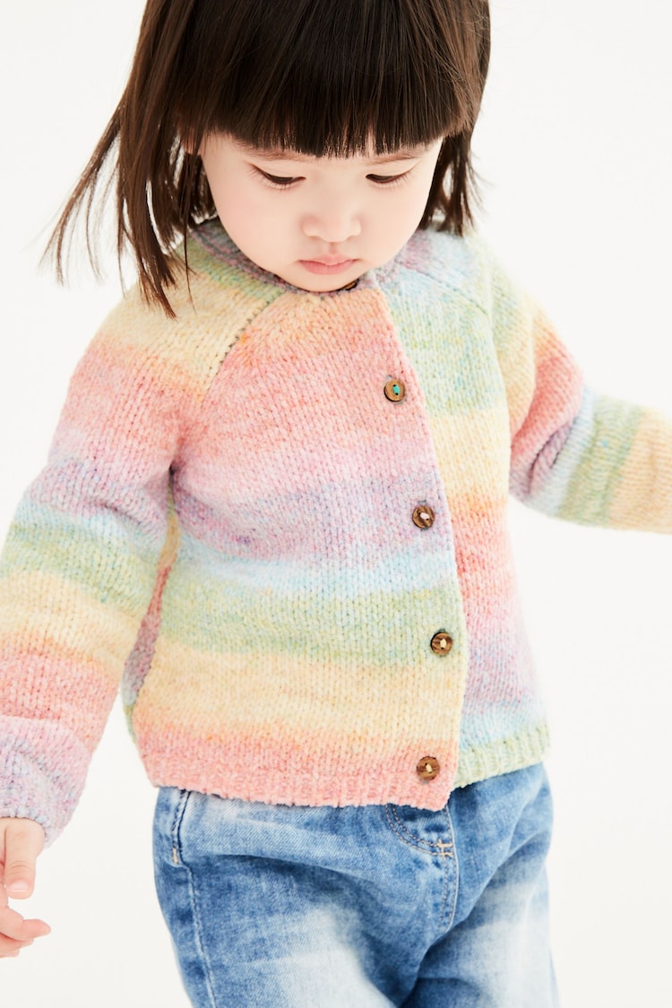 Rainbow Super Soft Chenille Cardigan (3mths-7yrs) - Image 1 of 6