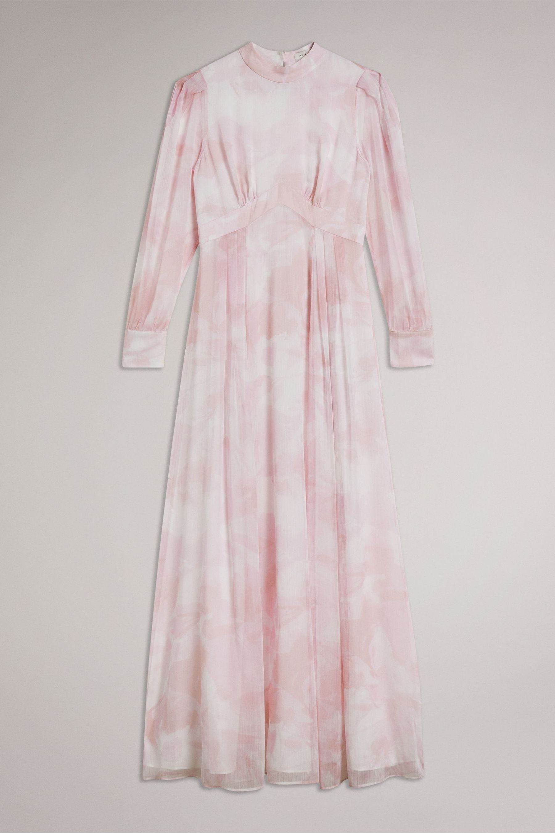 Buy Ted Baker Pink Huron Long Sleeve Maxi Dress With Blouson Sleeve from Next Luxembourg