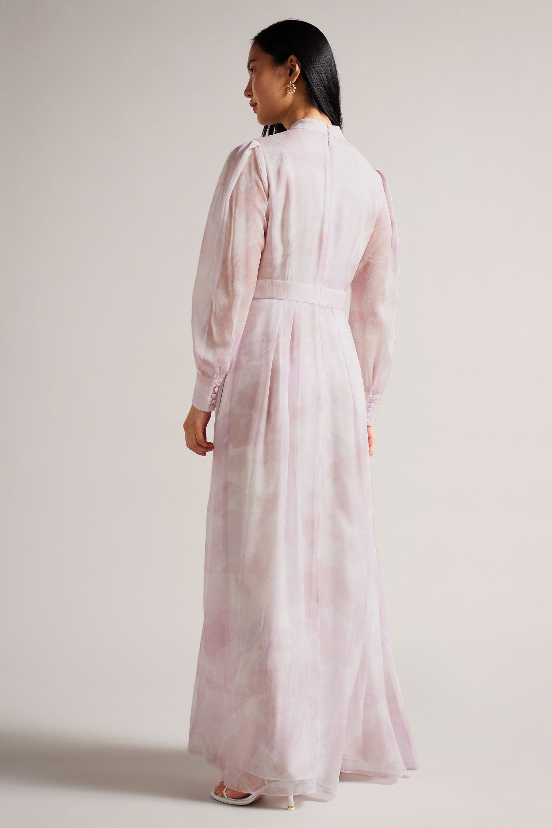 Ted baker pink long sleeve dress discount