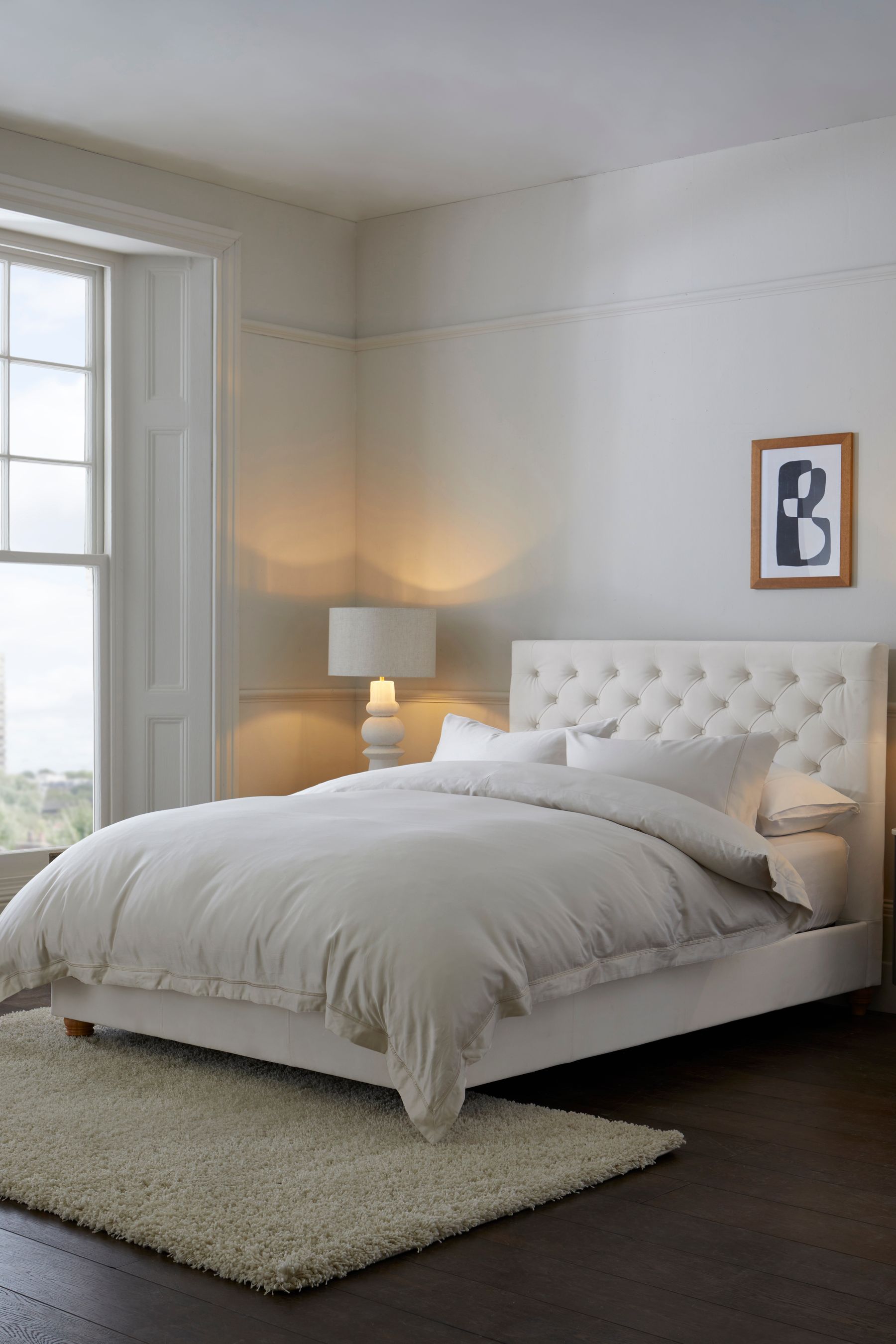 Buy Soft Velvet Natural Oyster Paris Upholstered Bed Bed Frame
