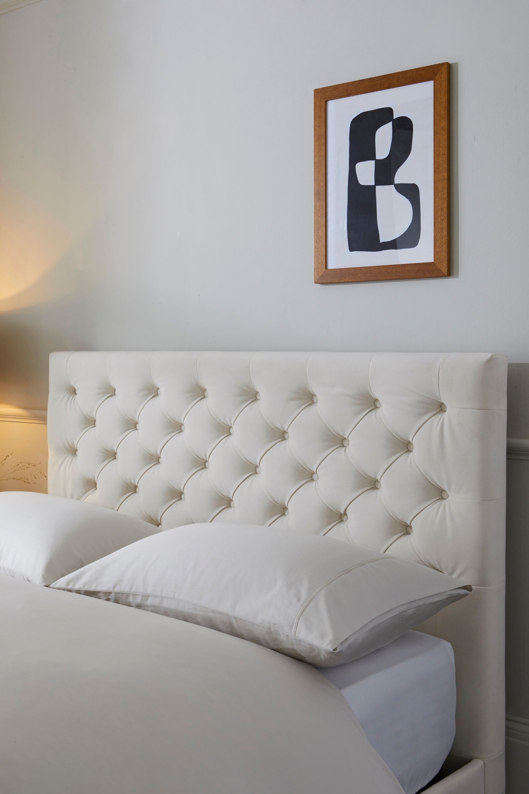 Buy Soft Velvet Natural Oyster Paris Upholstered Bed Bed Frame