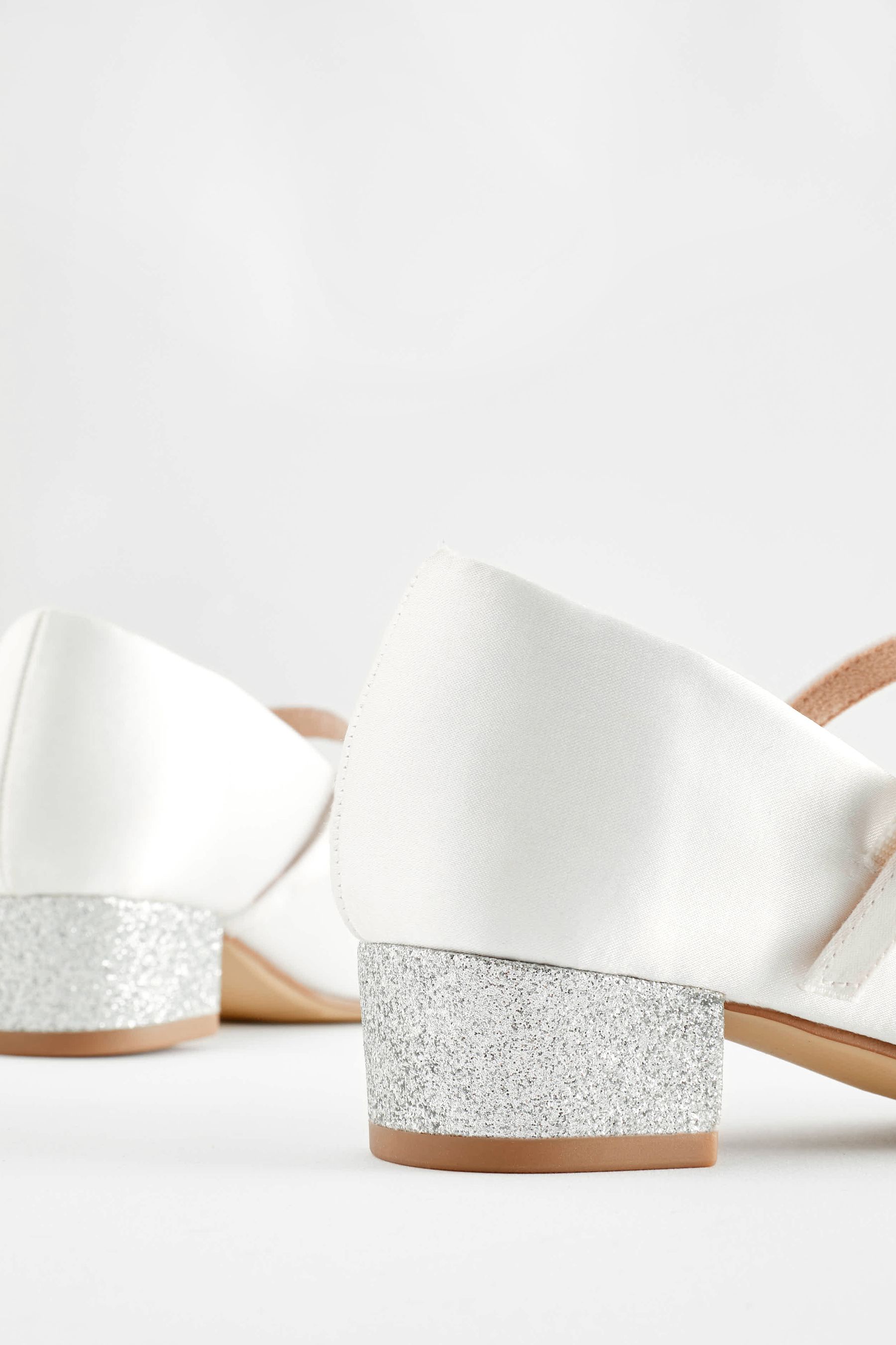 Buy White Corsage Flower Bridesmaid Heel Shoes from Next Luxembourg