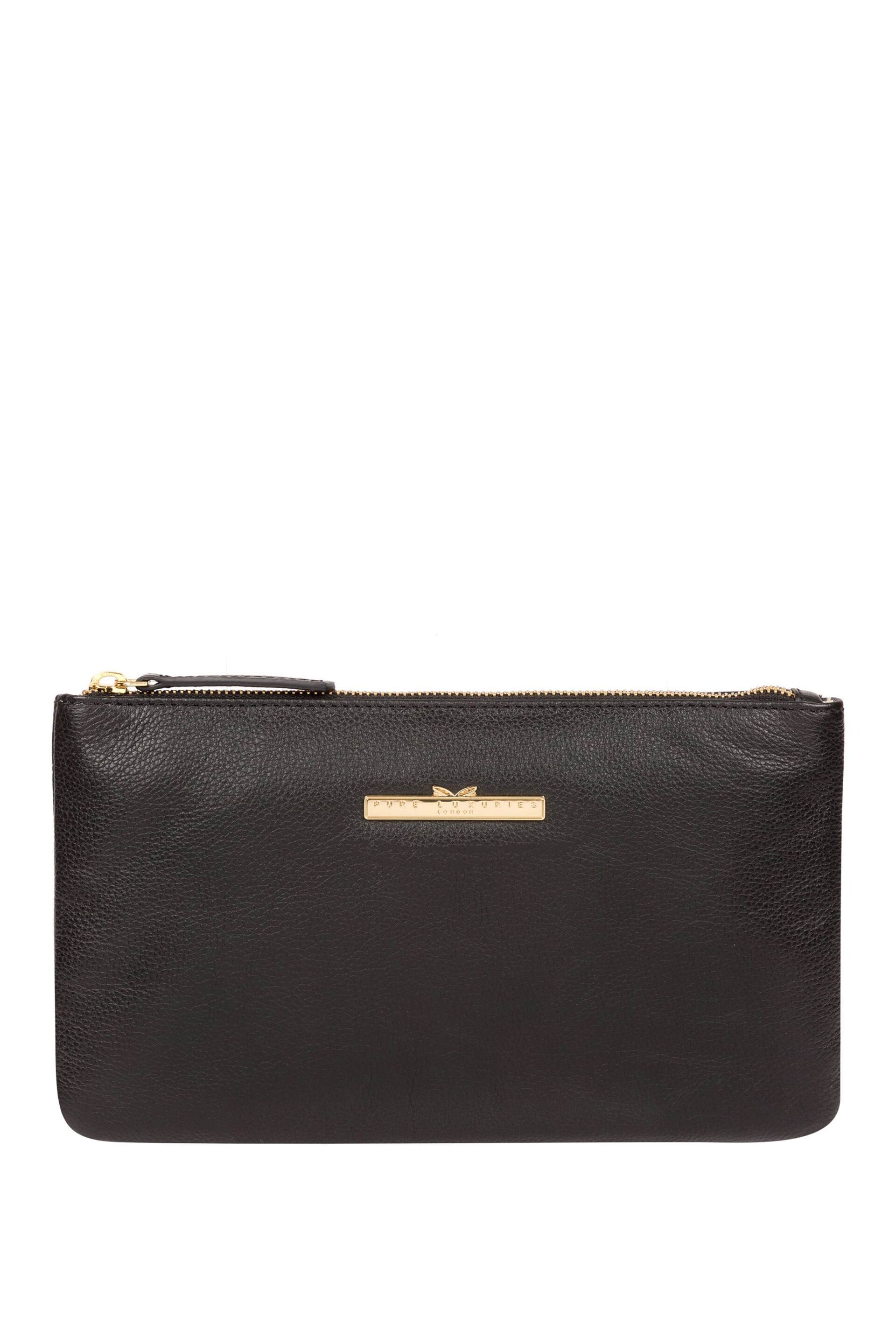 Pure Luxuries London Arlesey Leather Clutch Bag - Image 1 of 4