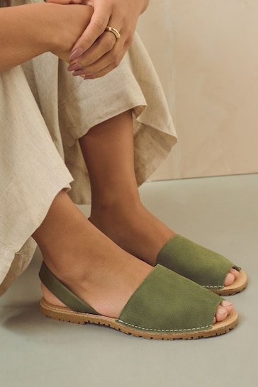 Khaki Green Regular/Wide Fit Beach Sandals