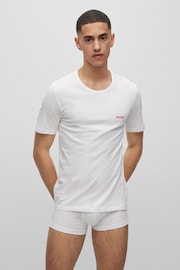 HUGO Cotton T-Shirt 3 Pack - Image 2 of 5