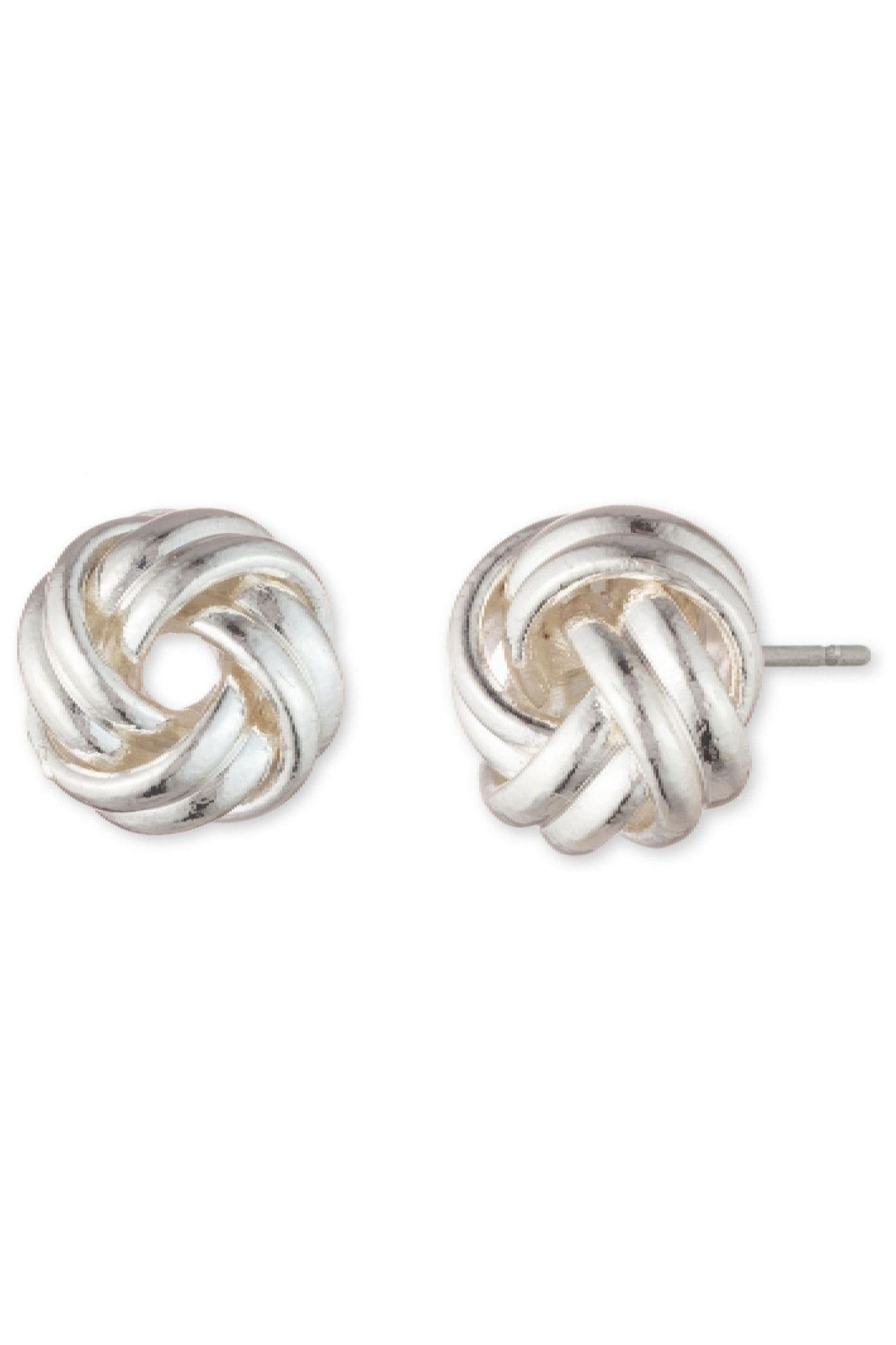 Buy Lauren by Ralph Lauren Silver Tone Knot Earrings from the Next