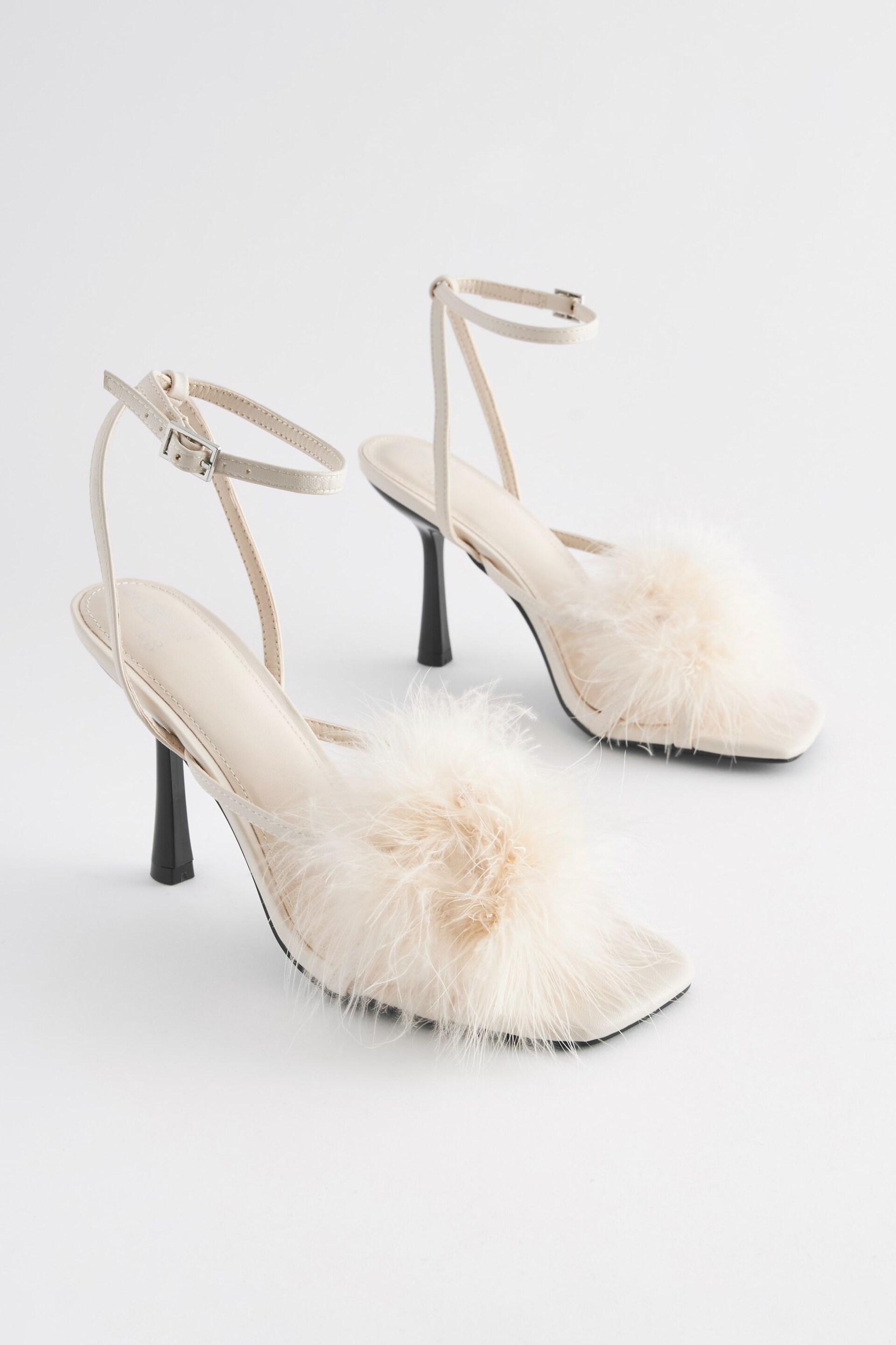 Bone White Forever Comfort® Real Feather Heel Sandals - Image 1 of 5