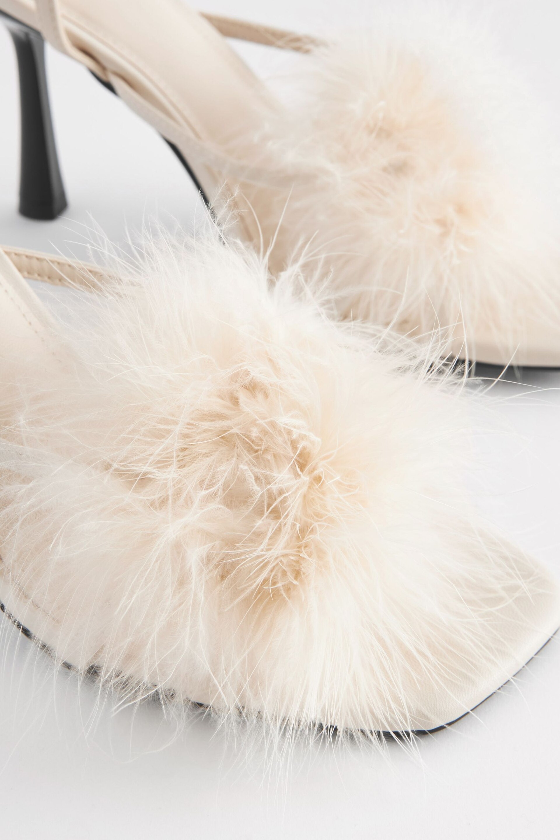 Bone White Forever Comfort® Real Feather Heel Sandals - Image 3 of 5