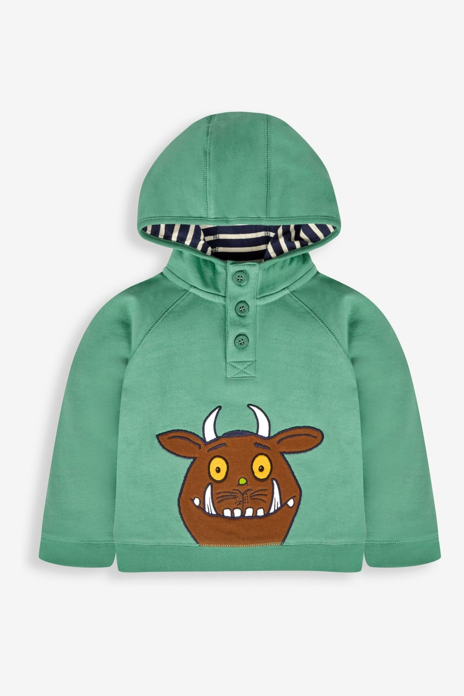 JoJo Maman Bébé Green The Gruffalo Applique Hooded Sweatshirt - Image 6 of 7