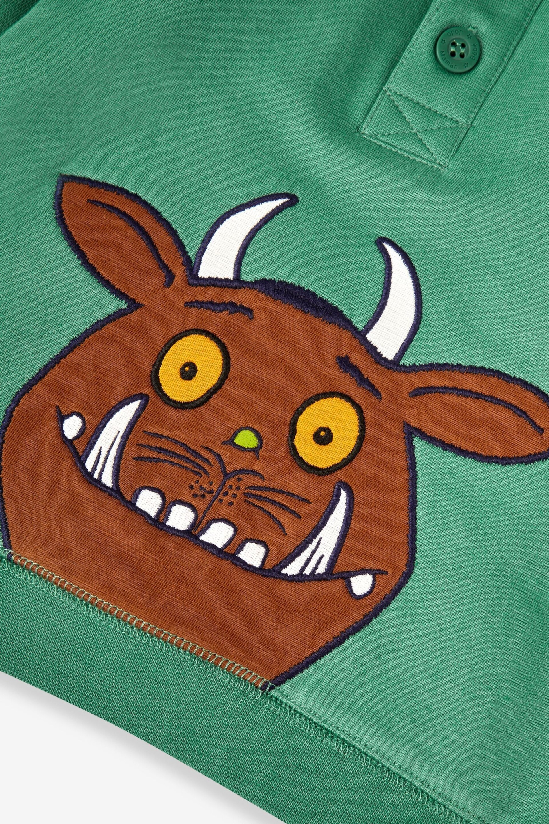 JoJo Maman Bébé Green The Gruffalo Applique Hooded Sweatshirt - Image 7 of 7