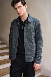 Grey Smart Textured Shacket - Image 1 of 15