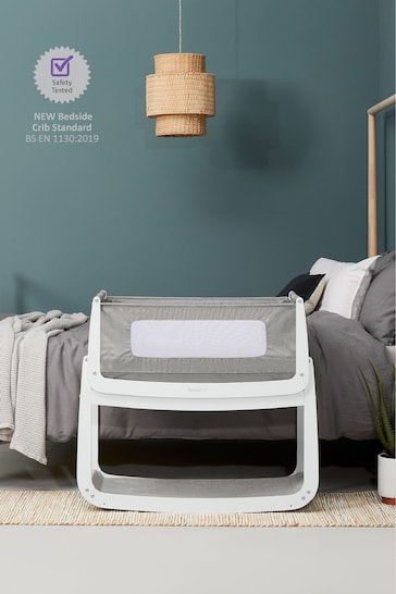 Snuz Grey Bedside Crib