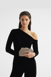 Reiss Gold Adaline Embellished Clutch Bag - Image 2 of 5