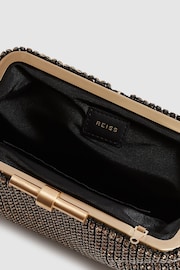 Reiss Gold Adaline Embellished Clutch Bag - Image 4 of 5